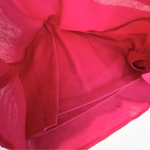 Gianni Bini Hot Pink Wrap Style Romper with Bow details at shoulders SZ XS - Picture 7 of 11